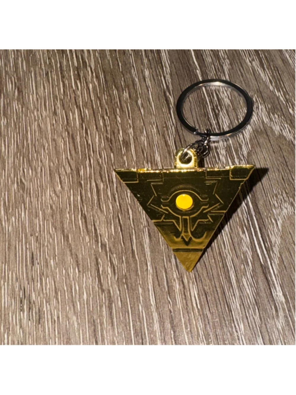 Yu-Gi-Oh! Triangle Millennium Puzzle Keychain One Size Gold Y2k